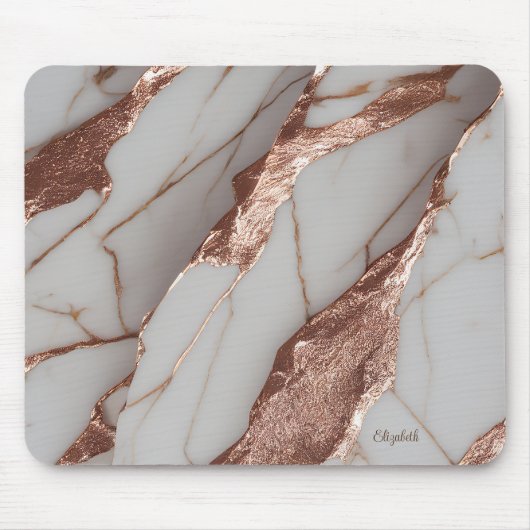 Trendy Copper Glitzer Marmor Mousepad (Vorne)