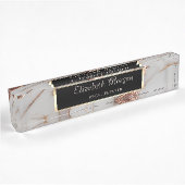 Trendy Copper Glitzer Marmor Namensplakette