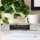 Trendy Copper Glitzer Marmor Namensplakette