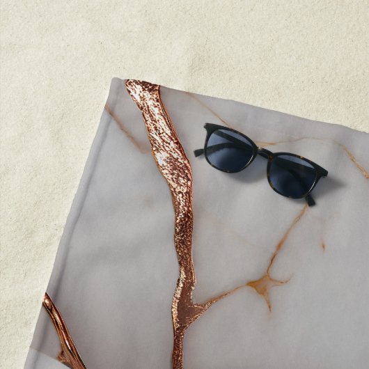 Trendy Copper Glitzer Marmor Strandtuch (Beispiel)