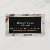 Trendy Copper Glitzer Marmor Treuekarte (Rückseite)