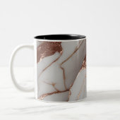 Trendy Copper Glitzer Marmor Zweifarbige Tasse (Links)