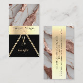 Trendy Copper Glitzer Marmorschere Visitenkarte (Vorne/Hinten)