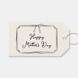 Trendy Coquette Bow Happy Mother's Day Champagne Geschenkanhänger