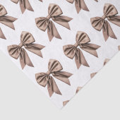 Trendy Coquette Bow Muster Mocha Brown Seidenpapier (Detail)