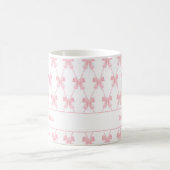 Trendy Coquette Bridesmaid Pink Bow Kaffeetasse (Mittel)