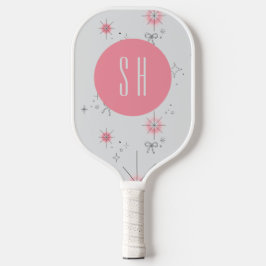 Trendy Coquette Pink Mit Monogramm Pickleball Schläger