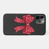 Trendy Coquette Red Ribbon Bow with White Hearts Case-Mate iPhone Hülle (Rückseite (Horizontal))