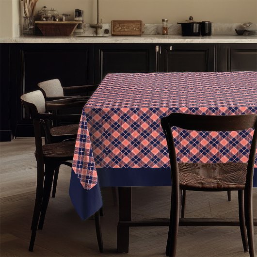 Trendy Coral Navy Tableclout Frische Küche Tischdecke