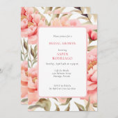 Trendy CotgageCore Floral Brautparty All-in-One Einladung (Vorne/Hinten)