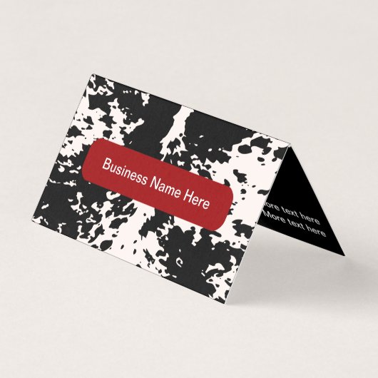 Trendy Country Cow Muster Business Cards (Vorderseite)