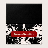 Trendy Country Cow Muster Business Cards (Außenseite Aufgefaltet)