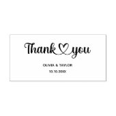 Trendy Couple Name Typografy Text Vielen Dank Permastempel (Design)