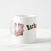 Trendy Cowgirl Boots | Niedlicher Western Kaffeetasse (Vorderseite Links)