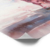 Trendy Cowgirls Boots Watercolor Walking on Beach Poster (Ecke)