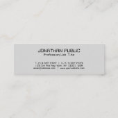 Trendy Creative Design Monogram Minimalistisch Sch Mini Visitenkarte (Rückseite)