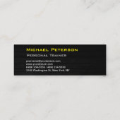 Trendy Creative Fitness Sport Business Card Mini Visitenkarte (Rückseite)