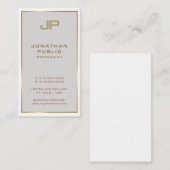 Trendy Creative Gold Mit Monogramm Minimalistisch  Visitenkarte (Vorne/Hinten)