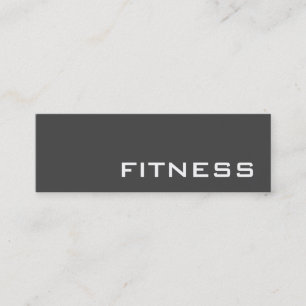 Trendy Creative Gray Fitness Sport Business Card Mini Visitenkarte