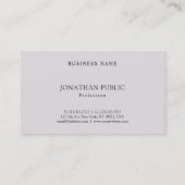 Trendy Creative Minimalistic Modern Template Top Visitenkarte (Rückseite)