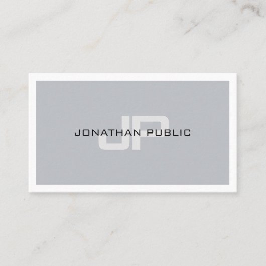 Trendy Creative Mit Monogramm Schlicht Beruflich Visitenkarte (Vorderseite)