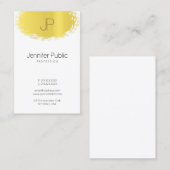 Trendy Creative Mit Monogramm Sleek Schlicht Gold Visitenkarte (Vorne/Hinten)