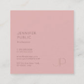 Trendy Creative Modern Monogram Template Luxus Quadratische Visitenkarte (Rückseite)