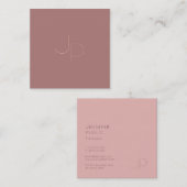 Trendy Creative Modern Monogram Template Luxus Quadratische Visitenkarte (Vorne/Hinten)
