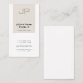 Trendy Creative Monogram Beruflich Sleek Schlicht Visitenkarte (Vorne/Hinten)