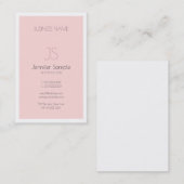 Trendy Creative Monogram Design Sleek Schlicht Lux Visitenkarte (Vorne/Hinten)