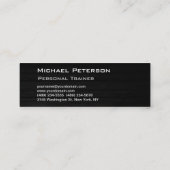 Trendy Creative Wood Fitness Sport Business Card Mini Visitenkarte (Rückseite)