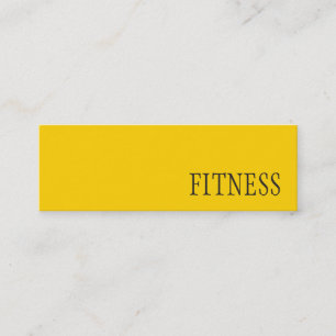 Trendy Creative Yellow Fitness Sport Business Card Mini Visitenkarte