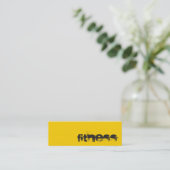 Trendy Creative Yellow Fitness Sport Business Card Mini Visitenkarte (Stehend Vorderseite)