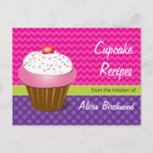 Trendy Cupcake Rezept Postkarte (Vorderseite)