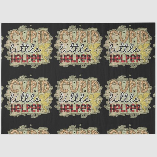 Trendy Cupid Valentinstag Seidenpapier (Vorderseite)