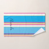 Trendy Cursive Mit Monogramm Rainbow Badhandtuch Set (Handtuch)