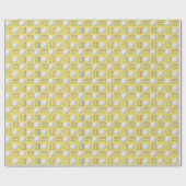 Trendy Custard Yellow Golf Ball und T-Shirt Gift Geschenkpapier (Flach)