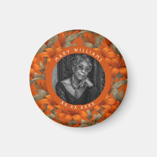 Trendy Custom Lilies Themed Beach Party Magnet (Vorne)