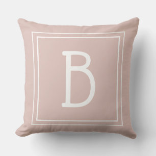 Trendy Custom Mit Monogramm Initial Chic Pink Whit Kissen