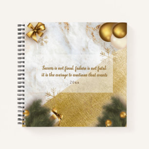 Trendy Custom Motivierend Quote Green Gold Marmor Notizblock