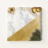 Trendy Custom Motivierend Quote Green Gold Marmor Notizblock (Rückseite)