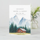 Trendy Custom Mountain Save The Date (Stehend Vorderseite)