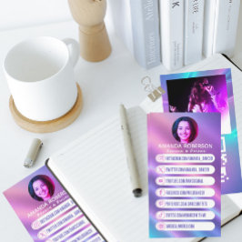 Trendy Custom Social Media Icons Link Visitenkarte