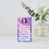 Trendy Custom Social Media Icons Link Visitenkarte (Stehend Vorderseite)