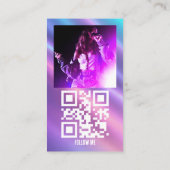 Trendy Custom Social Media Icons Link Visitenkarte (Rückseite)