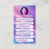 Trendy Custom Social Media Icons Link Visitenkarte (Vorderseite)