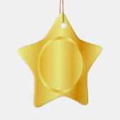 Trendy Custom Template Imitate Gold Metallic Look Keramik Ornament (Rechts)