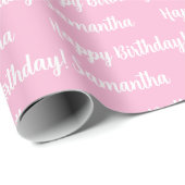 Trendy Customizable Message | Name Pattern Geschen Geschenkpapier (Rolleneckpunkt)