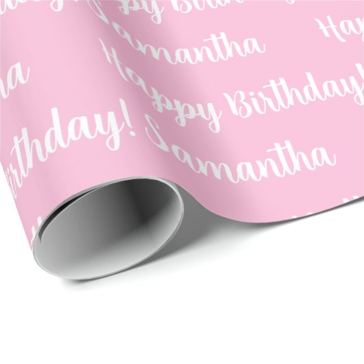 Trendy Customizable Message | Name Pattern Geschen Geschenkpapier (Rolleneckpunkt)