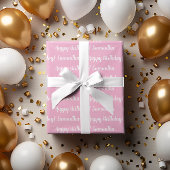 Trendy Customizable Message | Name Pattern Geschen Geschenkpapier